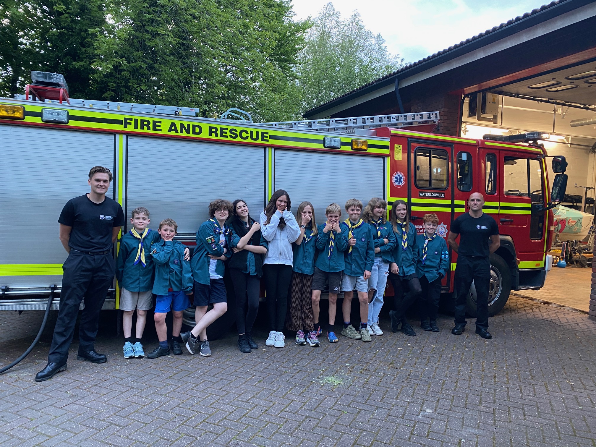 Scouts visit to the Fire Station
